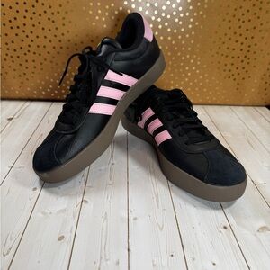 Adidas Men’s Sneakers | Black & Pink Stripes | Low Top Casual Shoes | Size 11